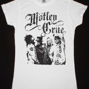 MOTLEY CRUE STICKY SWEET NEW WHITE LADY T-SHIRT
