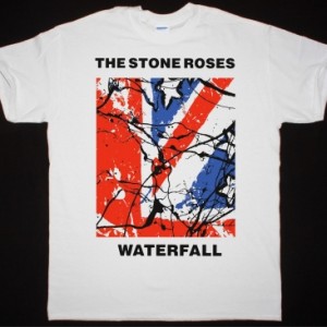 THE STONE ROSES WATERFALL NEW WHITE T-SHIRT