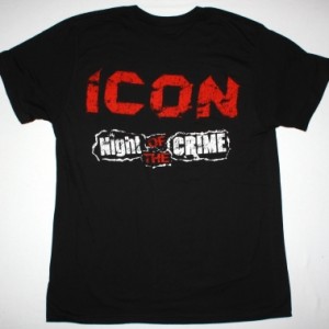 ICON NIGHT OF THE CRIME 85 NEW BLACK T-SHIRT
