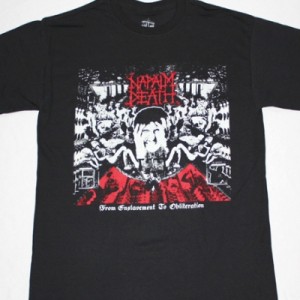 NAPALM DEATH FROM ENSLAVEMENT TO OBLITERATION'88 NEW BLACK T-SHIRT