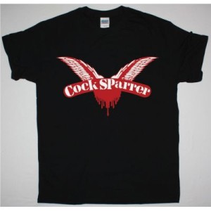 COCK SPARRER CLASSIC WINGS LOGO NEW BLACK T SHIRT
