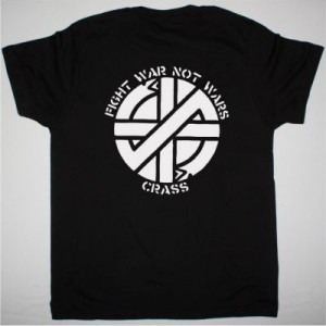 CRASS FIGHT WAR NOT WARS NEW BLACK T SHIRT