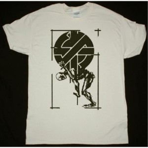 CRASS LOGO AND MAN NEW NATURAL T SHIRT