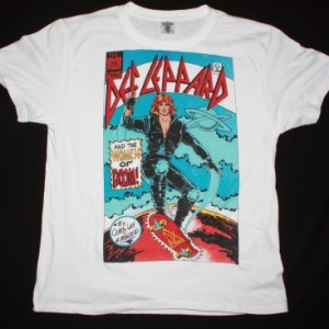 DEF LEPPARD HYSTERIA TOUR NEW WHITE T-SHIRT