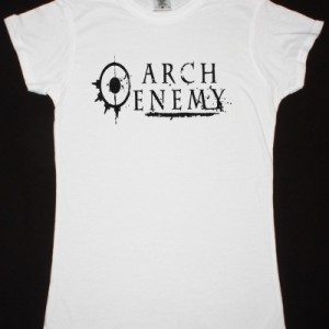 ARCH ENEMY LOGO NEW WHITE LADY T-SHIRT