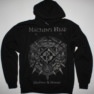 MACHINE HEAD BLOODSTONE AND DIAMONDS NEW BLACK HOODIE