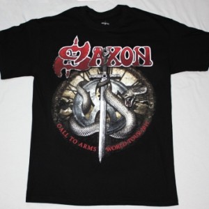 SAXON CALL TO ARMS WORLD TOUR 2011 NEW BLACK T-SHIRT