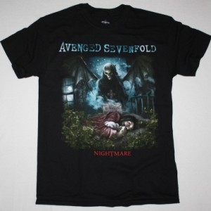AVENGED SEVENFOLD NIGHTMARE NEW  BLACK T-SHIRT