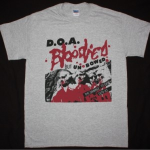 D.O.A. BLOODIED BUT UNBOWED NEW SPORTS GREY T SHIRT