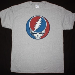 GRATEFUL DEAD VINTAGE LOGO NEW SPORTS GREY T SHIRT