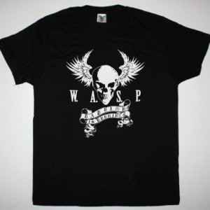 W.A.S.P. SKULL BABYLON IS BURNING NEW BLACK T-SHIRT