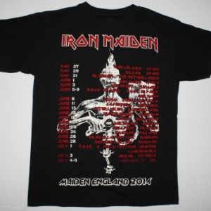IRON MAIDEN BULGARIAN FLAG MAIDEN ENGLAND TOUR 2014 NEW VERY RARE BLACK T-SHIRT