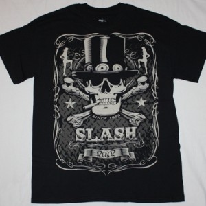 SLASH BOTTLE OF SLASH GUNS ‘N’ ROSES NEW BLACK T-SHIRT