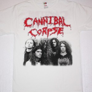 CANNIBAL CORPSE CLASSIC LINE UP NEW WHITE T-SHIRT