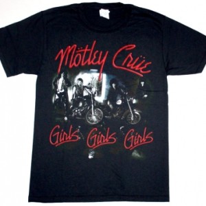 MOTLEY CRUE GIRLS GIRLS GIRLS '87  NEW BLACK T-SHIRT