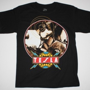 TESLA THE GREAT RADIO CONTROVERSY'89 NEW BLACK T-SHIRT