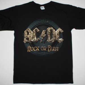 AC DC ROCK OR BUST 2014 AC/DC NEW BLACK T-SHIRT