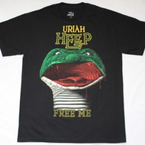 URIAH HEEP FREE ME INNOCENT VICTIM 1977 NEW BLACK T-SHIRT