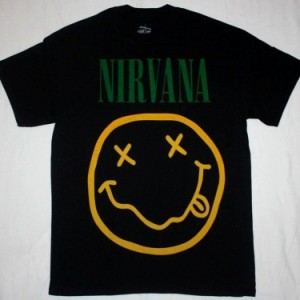 NIRVANA SMILE NEW BLACK T-SHIRT