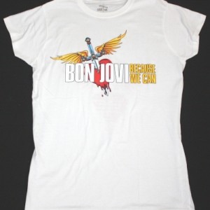 BON JOVI BECAUSE WE CAN THE TOUR EUROPE 2013 NEW WHITE LADY T-SHIRT