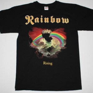 RAINBOW RISING NEW BLACK T-SHIRT