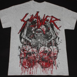 SLAYER SKULL TROPHIES NEW SPORT GREY T-SHIRT