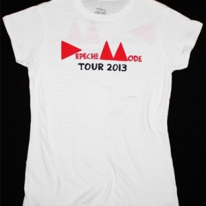 DEPECHE MODE LOGO DELTA MACHINE TOUR 2013 NEW WHITE LADY T-SHIRT