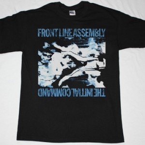 FRONT LINE ASSEMBLY THE INITIAL COMMAND NEW BLACK T-SHIRT