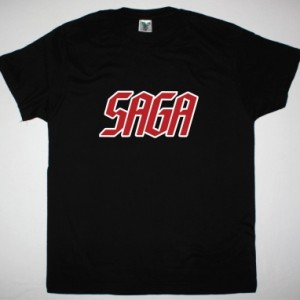 SAGA LOGO NEW BLACK T-SHIRT