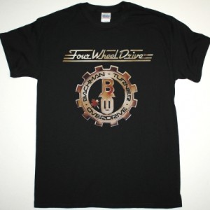 BACHMAN-TURNER OVERDRIVE FOUR WHEEL DRIVE 1975 NEW BLACK T-SHIRT