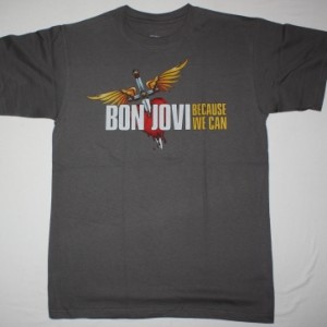 BON JOVI BECAUSE WE CAN THE TOUR EUROPE 2013 NEW GREY T SHIRT