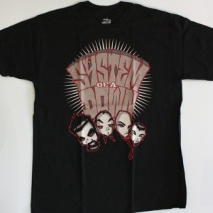 SYSTEM OF A DOWN CARTOON NEW BLACK T-SHIRT