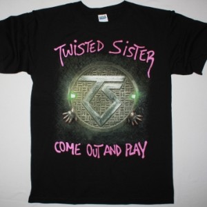 TWISTED SISTER COME OUT AND PLAY'85 NEW BLACK T-SHIRT