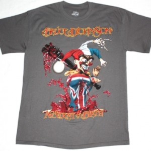 BRUCE DICKINSON ACCIDENT AT BIRTH'97 NEW GREY CHARCOAL T-SHIRT