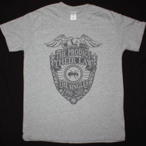 THE PRODIGY THEIR LAW BADGE NEW SPORTS GREY T SHIRT