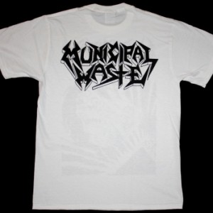 MUNICIPAL WASTE SKELBOT NEW WHITE T-SHIRT