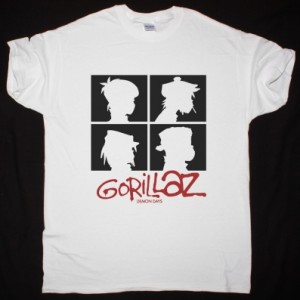 GORILLAZ DEMON DAYS NEW WHITE T SHIRT