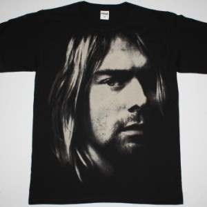 KURT COBAIN PHOTO JUMBO PRINT NEW BLACK T-SHIRT
