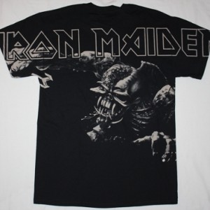 IRON MAIDEN TOTAL PRINT NEW BLACK T-SHIRT