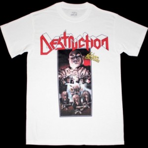 DESTRUCTION LIVE WITHOUT SENSE'89 NEW WHITE T-SHIRT