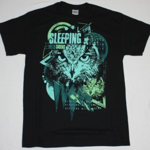 SLEEPING WITH SIRENS OWL NEW BLACK T-SHIRT