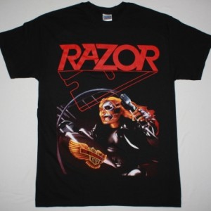 RAZOR EVIL INVADERS'85 NEW BLACK T-SHIRT