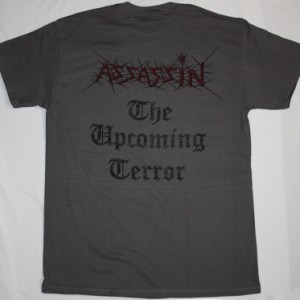 ASSASSIN THE UPCOMING TERROR'86  NEW GREY T-SHIRT