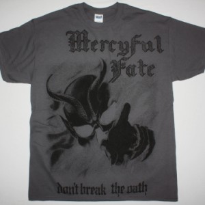 MERCYFUL FATE DON'T BREAK THE OATH'84  JUMBO PRINT NEW GREY T-SHIRT
