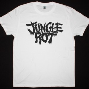 JUNGLE ROT LOGO NEW WHITE T-SHIRT