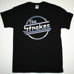 THE STROKES LOGO NEW BLACK T-SHIRT