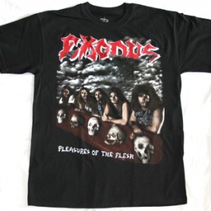 EXODUS PLEASURES OF THE FLESH '87 NEW BLACK RARE T-SHIRT