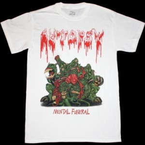 AUTOPSY MENTAL FUNERAL'91 NEW WHITE T-SHIRT