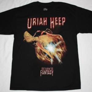 URIAH HEEP RETURN TO FANTASY'75 NEW BLACK T-SHIRT