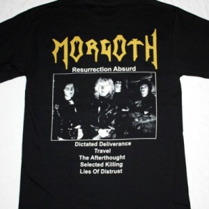 MORGOTH RESSURECTION ABSURD'89 NEW BLACK T-SHIRT